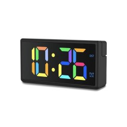 Despertador Hama Ibiza Pantalla Multicolor USB Extra Grande Negro
