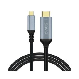 Cable USB-C Savio CL-184 a HDMI 3 m 4K 60Hz Negro