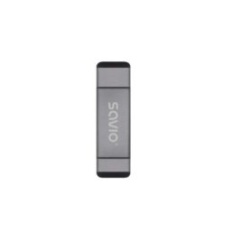 Lector de tarjetas Savio AK-72 USB 3 en 1 480 Mbps gris