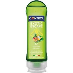Gel de masaje Control Exotic Escape 200 ml aroma frutal hidratante natural