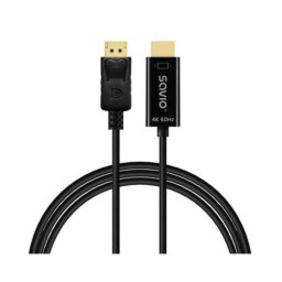 Adaptador de cable Savio CL-189 DisplayPort a HDMI 4K 60Hz 1,5 m