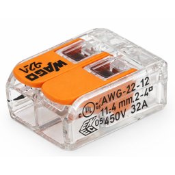 CONECTOR WAGO 2 VIAS 2x0.14-4mm²