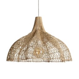 Lampara Colgante Actual Medula de Rattan Diseño Original Agofrin