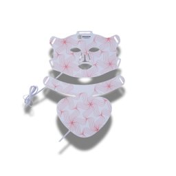 Biohacking for Wellness Kit Lumiwell Glow 3 en 1 - Máscara LED Facial, Cuello y Escote