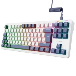 Teclado Trust GXT 872 Xyra mecánico TKL RGB con switches hot-swap y layout español