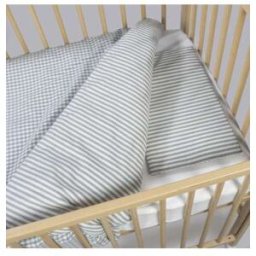 Set Vestidura cuna edredón+ Bajera + Almohada Rayas Matcha col.