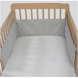 Protector Cuna 120x60cm Rayas Matcha col. Praliné 1120800723 Walking