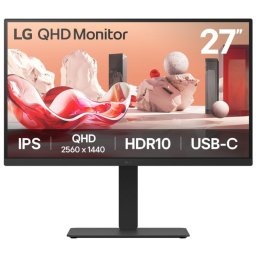 Monitor LG 27BA75QB-B.AEU 27" IPS QHD 100Hz HDR Altavoces Altura Ajustable USB-C