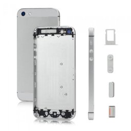 Tapa Trasera Iphone 5 A1428 A1429 A1442 Plata Y Blanco
