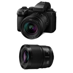 Cámara Mirrorless Panasonic Lumix S5IIX 24.2MP Full-Frame 20-60mm f3.5-5.6 + 50mm f1.8 4K UHD WIFI
