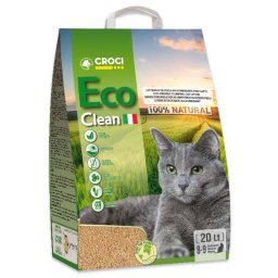 Croci Eco Clean arena ecológica para gatos - 2 x 20 l (aprox. 16.4 kg)