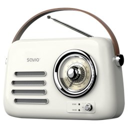 Radio portátil Savio RS-02 FM Bluetooth 3 W Blanco USB