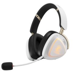 Auriculares Asus ROG Delta II-KJP inalámbricos y con cable Bluetooth Gaming con micrófono y retroiluminación multicolor blancos