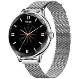 Noise Diva Silver Link Bluetooth 40mm Pantalla Táctil Plata Correa Plateada Monitor Salud