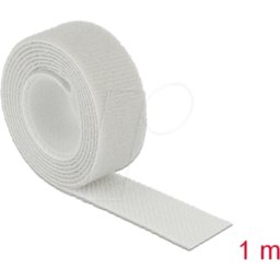 DELOCK 18278 - Cinta de velcro en rollo LA 1 m x AN 20 mm gris