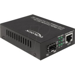 DELOCK 86180 - Convertidor multimedia, Gigabit Ethernet, SFP
