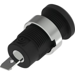 ELECTRO PJP PJP 3274-C-N - Conector hembra tipo banana de seguridad, 4 mm, conector plano,