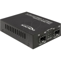 DELOCK 86203 - Convertidor multimedia, Gigabit Ethernet, SFP