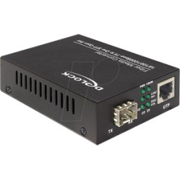 DELOCK 86220 - Convertidor multimedia, Gigabit Ethernet, SFP