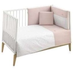 Juego 2 Pcs.F.Nordica Cuna 60 Plumeti Rosa 100x140x3cm Cambrass
