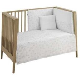 Juego 2 Pcs.Colcha I-V. Cuna 60 Merlo Crudo 60x120x3cm Cambrass