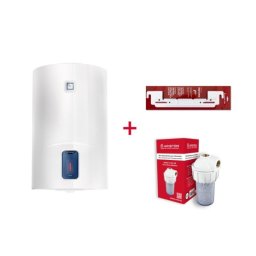 Termo eléctrico Ariston Lydos R 80L 1500W vertical Kit polifosfatos + soporte Instafix