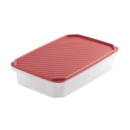 Tatay Top Flex - Recipiente Hermético Rectangular De 2.1l Con Cierre A Presión. Rojo Arandano