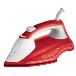 Plancha Russell Hobbs Light & Easy 26481-56 suela cerámica vapor 115 g/min rojo blanco