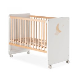 CUNA DE 120 X 60 MICUNA LUPITA BLANCO/MADERA CON SERIGRAFIA