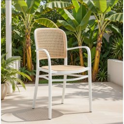 SILLON APILABLE EN POLIPROPILENO BLANCO Y BEIGE