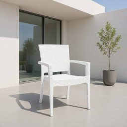 SILLON IMITACION RATAN COLOR BLANCO