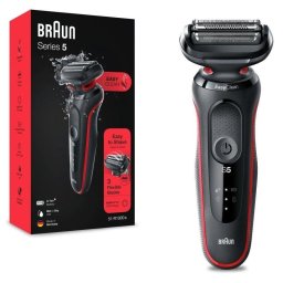 Braun 50-R1000s Series 5 Afeitadora Inalámbrica de Láminas Negra/Roja