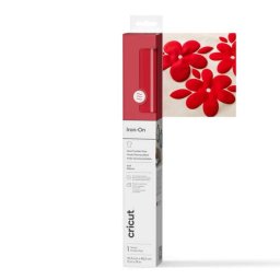 Vinilo de transferencia térmica Cricut Puff Iron-On rojo reflectante 305 mm