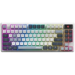 Teclado MSI FORGE GK600 TKL mecánico inalámbrico RGB con pantalla y switches hot-swap