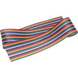 FREI AWG 28-40F 30M - Cable plano AWG28, 40 polos, coloreado, rollo de 30 m