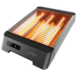 Tostador Cecotec Horizontal Quartz 1000W 3 Resistencias Control Táctil Acero Inoxidable
