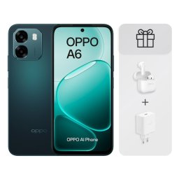 OPPO A6 4G 6GB 256GB 6.75" Negro Incluye Auriculares Buds 3 + Cargador 45W