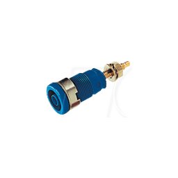 HIRSCHMANN TEST & MEASUREMENT SEB 2600 BL - Conector hembra de panel, 4 mm, azul, de seguridad