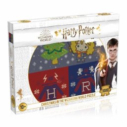 Rompecabezas Winning Moves Harry Potter 1000 piezas Navidad Hogwarts coleccionista