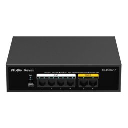 Switch Ruijie RG-ES106F-P 6 Puertos Fast Ethernet 4 PoE+ 2 Uplink Sin Gestión