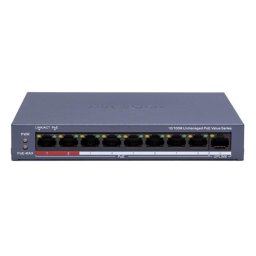 Switch Hikvision DS-3E0109P-E/M(C) 8 puertos PoE 10/100 Mbps y 1 uplink, protección 6 kV