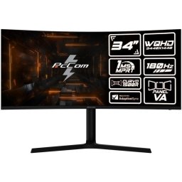 PcCom Elysium Pro Monitor gaming 34" Fast VA WQHD 180Hz Adaptive Sync Altura Regulable Curvo