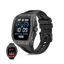 Ksix Hero 2 Go Smartwatch, Ips 1.76", Batería 7 Días, Ip68, Caja Aleación Zinc Gris, Correa Silicona Negra