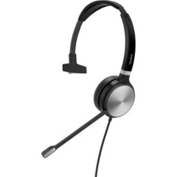 Auriculares Yealink YHS36 Mono con cable RJ9 para oficina y call center con Cancelación de Ruido, micrófono ajustable y diseño ergonómico, color negro