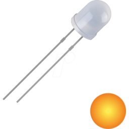 QUADRIOS QUAD 2111O165 - LED de 3 mm con cable, amarillo, 700 mcd, 30°.