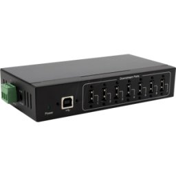 EXSYS 11217HMVS - USB 2,0 Hub industrial de 7 puertos, 15 kV ESD, mesa, pared, car