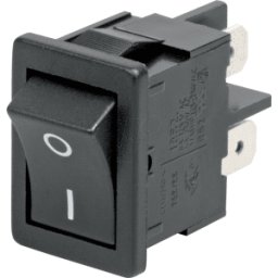 MARQUARDT MAR 1852.1128 - Rocker switch ON - OFF, 2 pines, negro