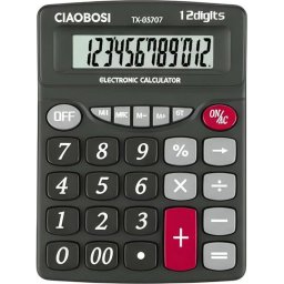 Calculadora de sobremesa Avizar TX-03707 12 dígitos pantalla LCD negra