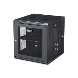 Armario rack StarTech RK1224WALHM 12U mural 4 postes bisagra ventilado negro