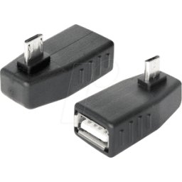 DELOCK 65474 - Conector USB micro B a conector USB a OTG 90° macho.